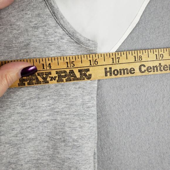 Chelsea28 Women's Size XS Bow Back Colorblock Blouse Neutral French Coquette - Picture 3 of 8